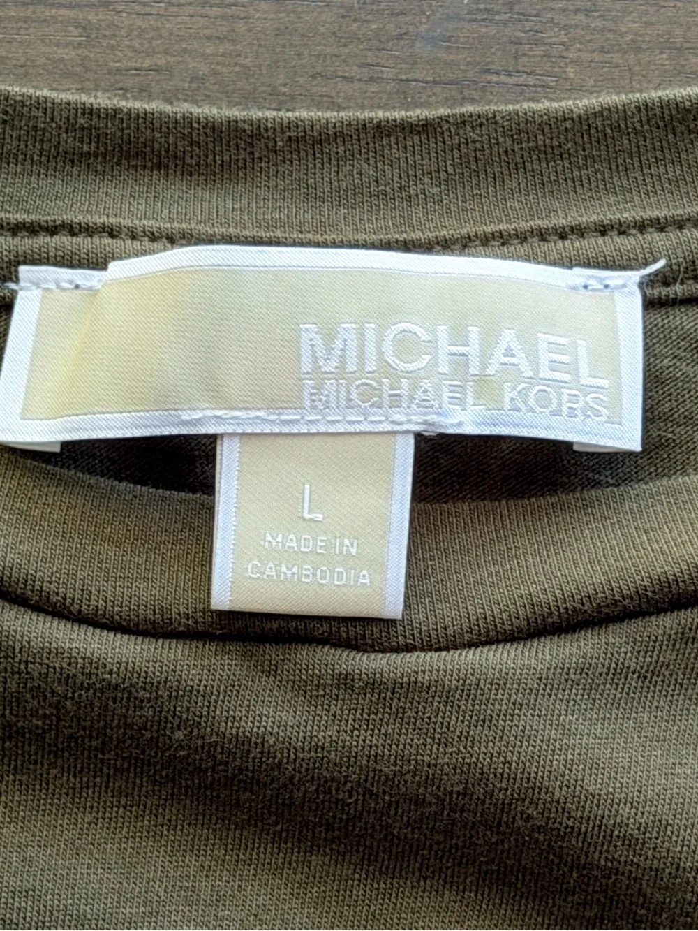 Michael Kors Olive Ruffle Sleeve Knit Top